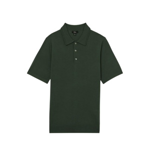 REISS Manor Merino Wool Short-Sleeve Polo Shirt